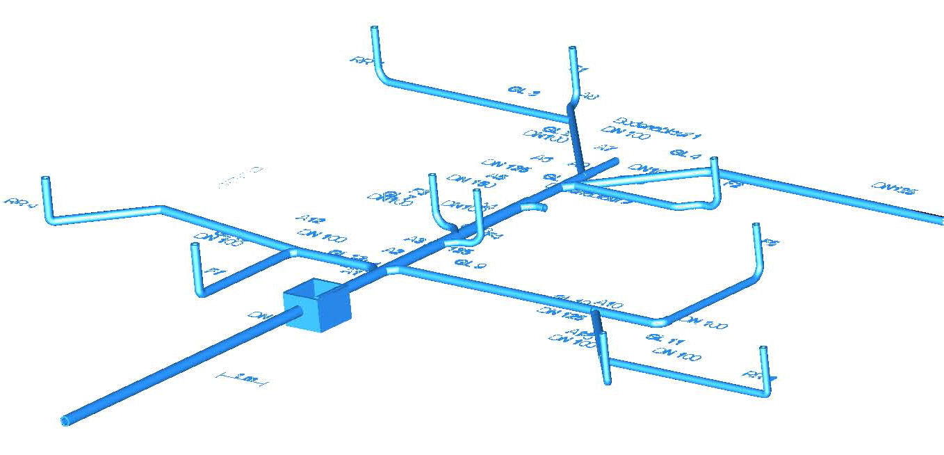 Muster Leitungsplan 3D Dokumentation Rohrnetz